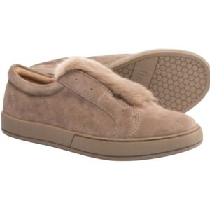 Franco Sarto Beige Suede Faux Fur Sneaker Size 6.5